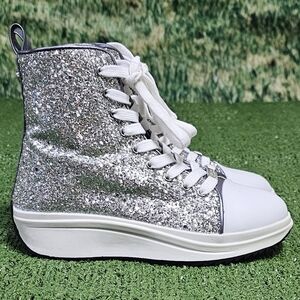 VINCE CAMUTO | GIRLS HIGH-TOP GLITTER PLATFORM SNEAKERS -
